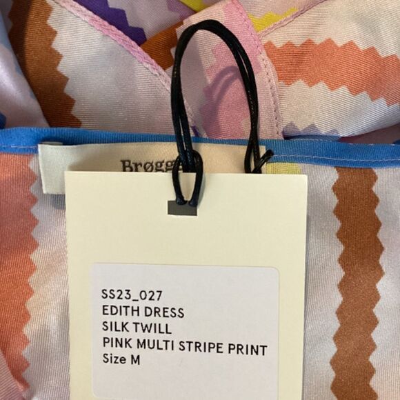 Brogger Edith slip Dress pink multicolors‎ size medium NWT - Picture 12 of 15